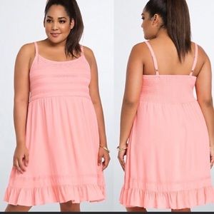 Torrid Crochet Gauze Sundress